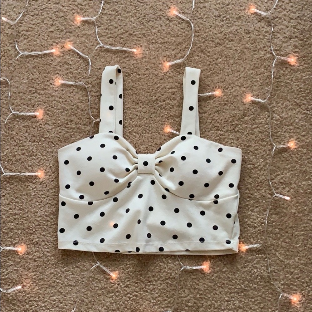 Polka-dot Crop Top